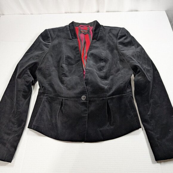 Banana Republic Black Velvet Blazer Size 12L'Wren Scott Collection